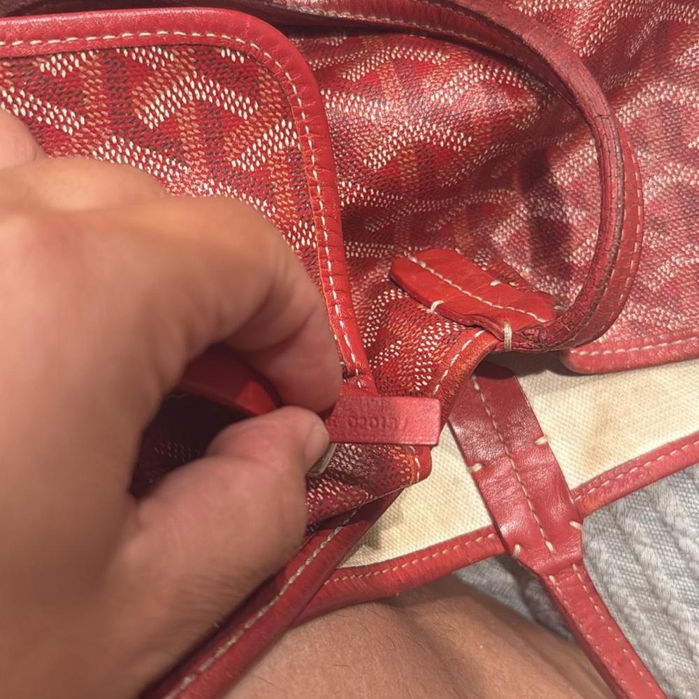 Authentic Goyard St. Louis Red Tote PM - Picture 11 of 14